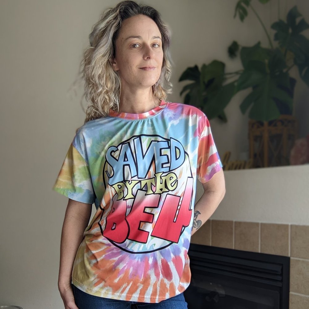 SHEIN Saved By The Bell Tie Dyed T-Shirt